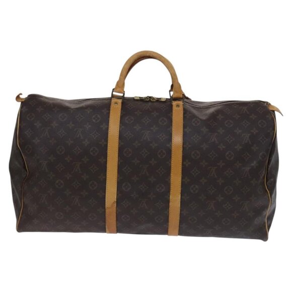 LOUIS VUITTON Monogram Keepall 60 Boston Bag M41422 LV Auth BD700 - Picture 1 of 16